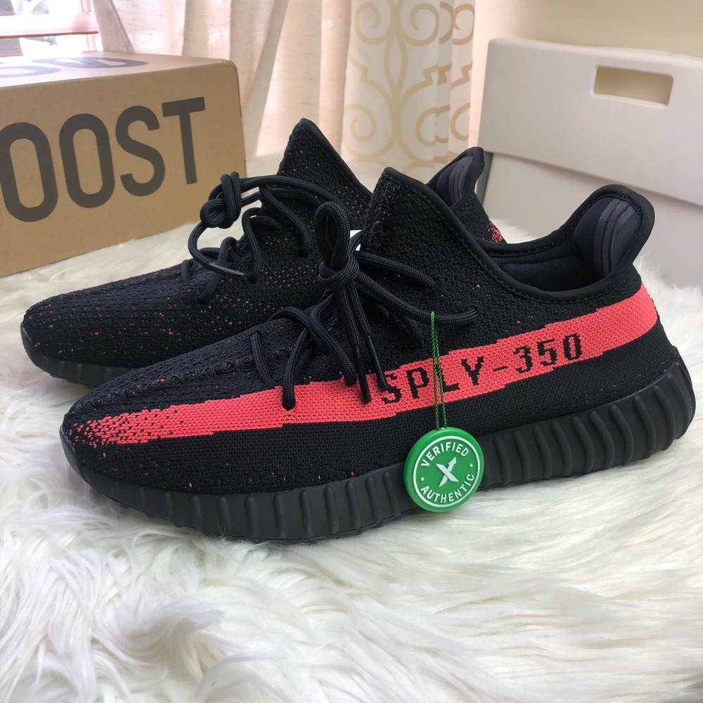 New Adidas Yeezy Boost 350 V2 Core Black Red Sz 11